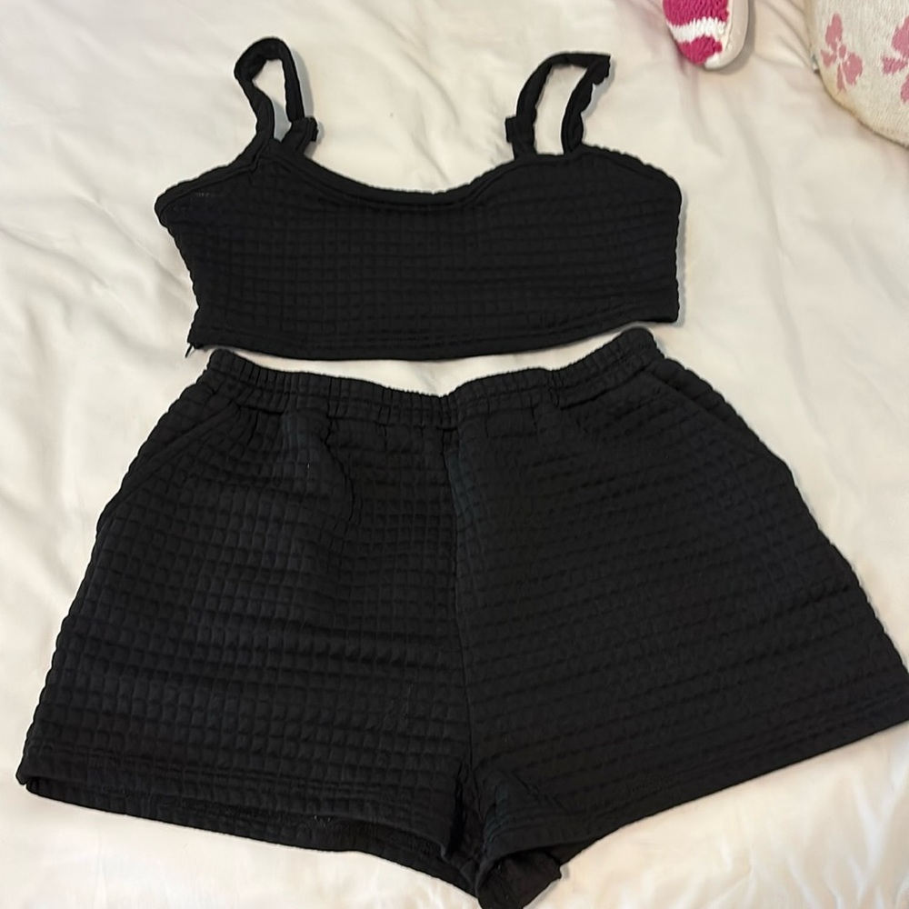 Black 2 piece lounge set size medium